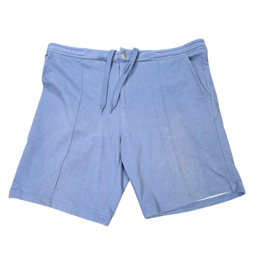 Stone Rose Knit Lounge Shorts Women's Size L Blue Cotton Blend Drawstring